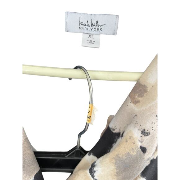 Nicole Miller Womens XL Pajama Set Black Floral Cottagecore Coastal Grandma - Picture 2 of 7